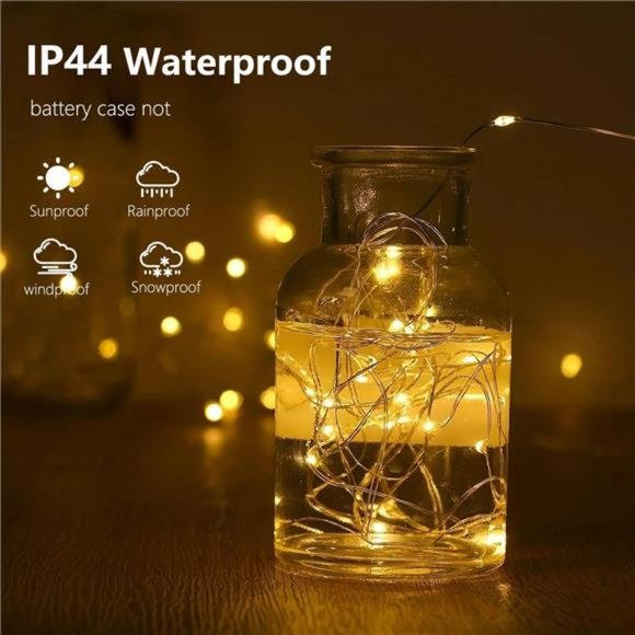 4Pack Fairy Light Battery Operated with Timer,Waterproof 16FT 50LED String Light - Picture 3 of 6